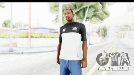 Adidas Black White T-Shirt für GTA San Andreas