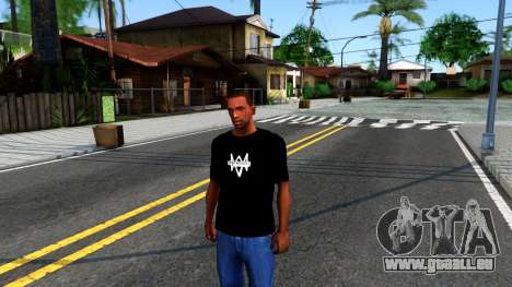 T-Shirt Watch Dogs 2 für GTA San Andreas