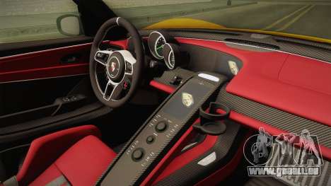 Porsche 918 Spyder 2013 EU Plate pour GTA San Andreas