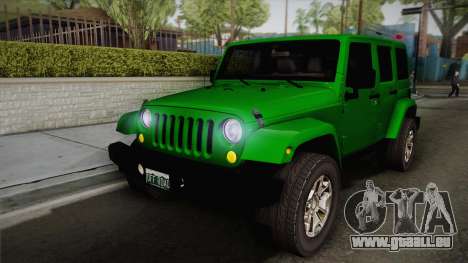 Jeep Wrangler Unlimited Rubicon 2013 für GTA San Andreas