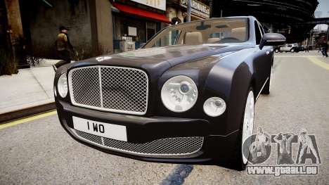 Bentley Mulsanne 2014 pour GTA 4