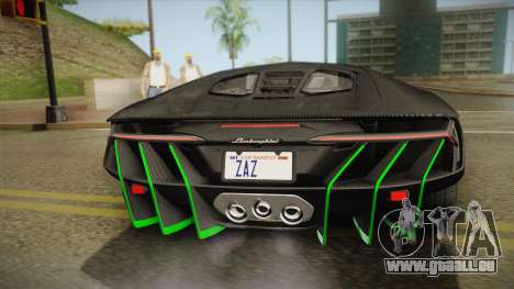 Lamborghini Centenario LP770-4 2017 Carbon Body pour GTA San Andreas