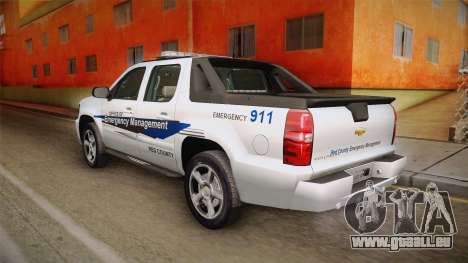 Chevrolet Avalanche 2008 Emergency Management pour GTA San Andreas