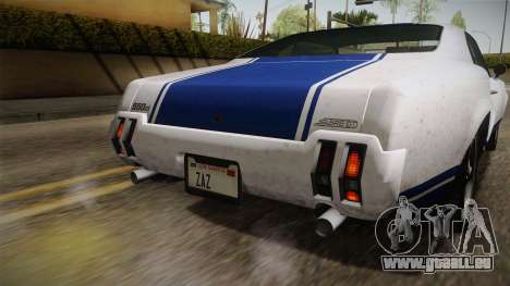 GTA 5 Declasse Sabre GT Painted Bumpers pour GTA San Andreas