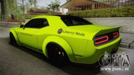 Dodge Challenger Hellcat Liberty Walk LB Perform für GTA San Andreas