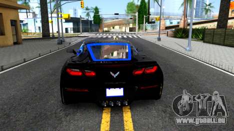 Chevrolet Corvette Stingray C7 2014 Blue Star für GTA San Andreas