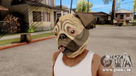 Maske Hund Mops für GTA San Andreas