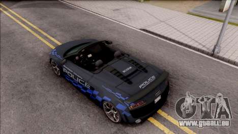 Audi R8 High Speed Police für GTA San Andreas