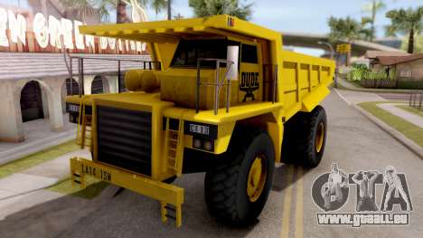 Realistic Dumper Truck für GTA San Andreas