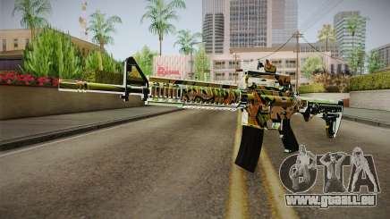 Orange Camo M4 für GTA San Andreas