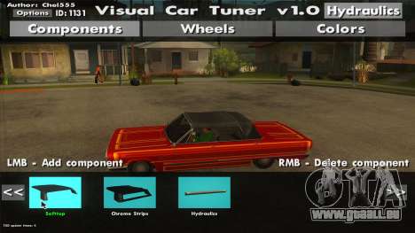 Visual Car Tuner v1.0 pour GTA San Andreas
