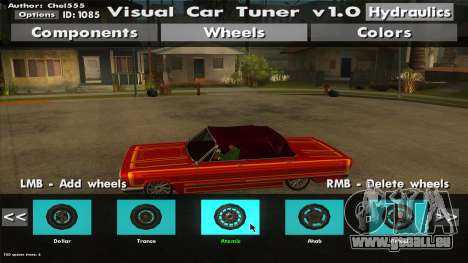 Visual Car Tuner v1.0 pour GTA San Andreas