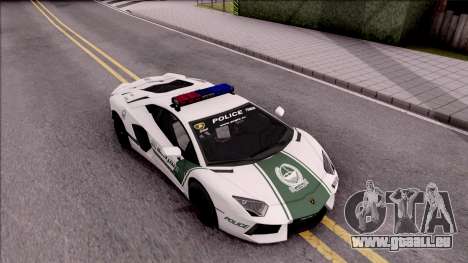 Lamborghini Aventador LP700-4 Dubai HS Police pour GTA San Andreas