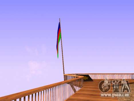 Azerbaijan Flag on Mount Chiliad für GTA San Andreas