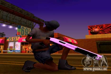 Schillernde Rosa Und Weiß-Pack Von Waffen für GTA San Andreas