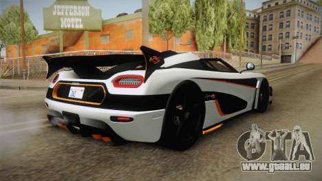 Koenigsegg Agera RS v3 pour GTA San Andreas