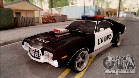 Ford Gran Torino Police LVPD 1972 v4 pour GTA San Andreas