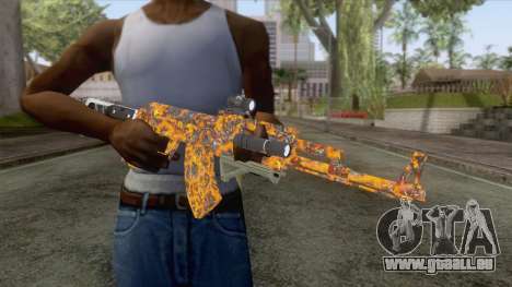 CoD: Black Ops II - AK-47 Lava Skin v1 für GTA San Andreas