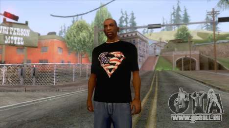 Black Superman USA T-Shirt pour GTA San Andreas
