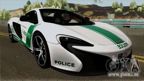 McLaren 650S Spyder Dubai Police v1.0 für GTA San Andreas