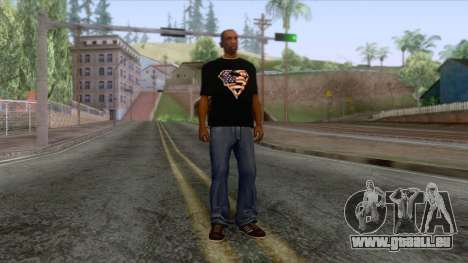 Black Superman USA T-Shirt für GTA San Andreas