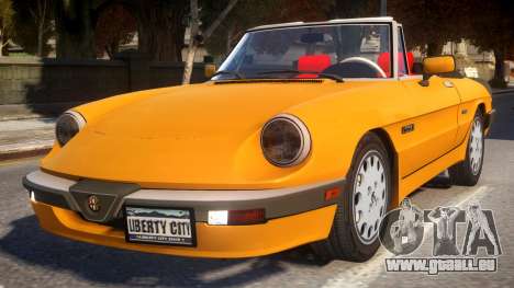 1986 Alfa Romeo Spider 115 v1.0 pour GTA 4