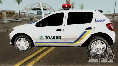 Renault Sandero 2013 Polizei Der Ukraine für GTA San Andreas