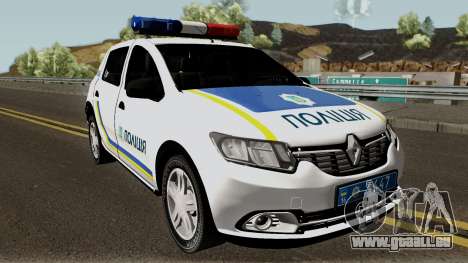 Renault Sandero 2013 Polizei Der Ukraine für GTA San Andreas