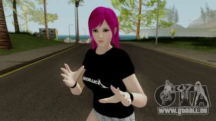 Kokoro Female Metal - Metallica T-Shirt pour GTA San Andreas