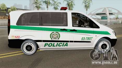Mercedes-Benz Vito (Patrullas Colombianas) für GTA San Andreas