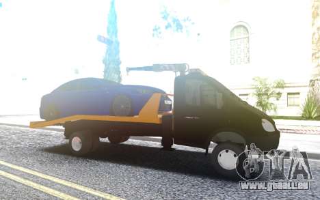 Schleppseil-LKW GAZ-3302 mit einem Auto auf dem  für GTA San Andreas