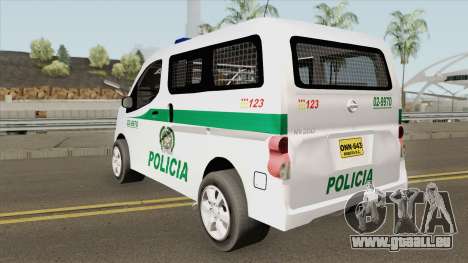 Nissan NV200 (Patrullas Colombianas) für GTA San Andreas