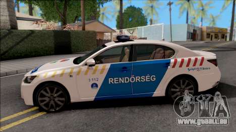 Lexus GS350 Magyar Rendorseg pour GTA San Andreas