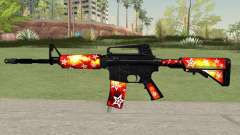 M4A1 (Galaxy Stars Fire Skin) pour GTA San Andreas