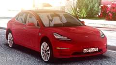 Tesla Model 3 Red für GTA San Andreas