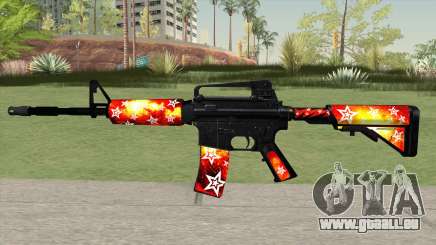 M4A1 (Galaxy Stars Fire Skin) für GTA San Andreas