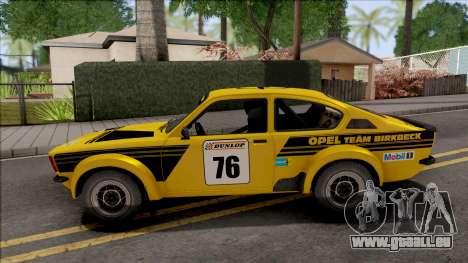 Opel Kadett C GTE Rally 1976 pour GTA San Andreas