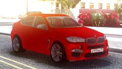 BMW X6M Original Red für GTA San Andreas