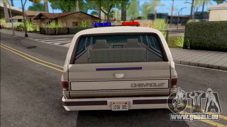 Chevrolet Blazer 1985 Hometown Police pour GTA San Andreas