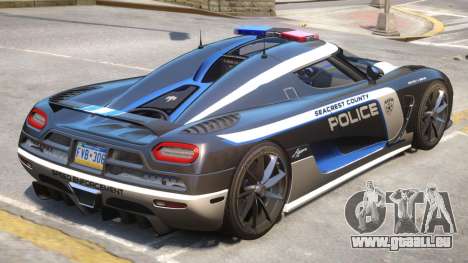 Koenigsegg Agera Police PJ3 pour GTA 4