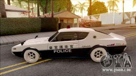 Nissan Skyline GT-R KPGC110 Police Japan pour GTA San Andreas