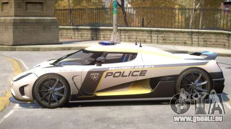 Koenigsegg Agera Police PJ2 pour GTA 4