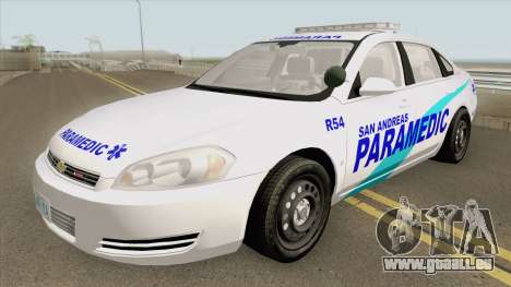 Chevrolet Impala 2012 (San Andreas Ambulance) pour GTA San Andreas