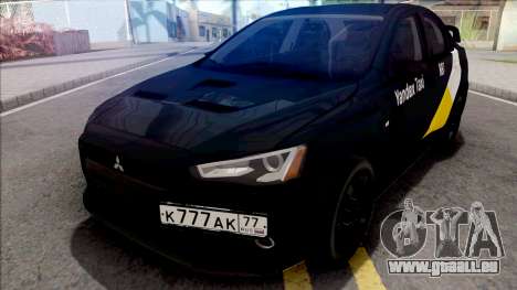 Mitsubishi Lancer Evolution 10 Yandex Taxi v3 für GTA San Andreas