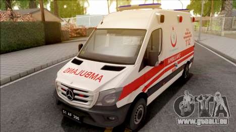 Mercedes-Benz Sprinter 2017 Turkish Ambulance pour GTA San Andreas