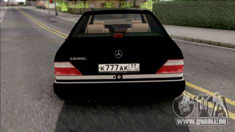 Mercedes-Benz S600L W140 Yandex Taxi Black für GTA San Andreas