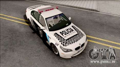 BMW M5 E60 Policia Metropolitana Argentina pour GTA San Andreas