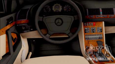 Mercedes-Benz S600L W140 Yandex Taxi White für GTA San Andreas