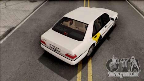 Mercedes-Benz S600L W140 Yandex Taxi White für GTA San Andreas