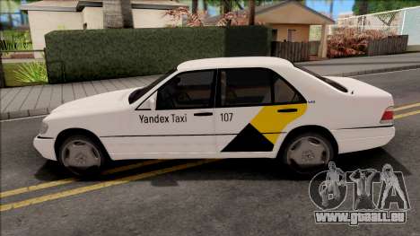 Mercedes-Benz S600L W140 Yandex Taxi White für GTA San Andreas
